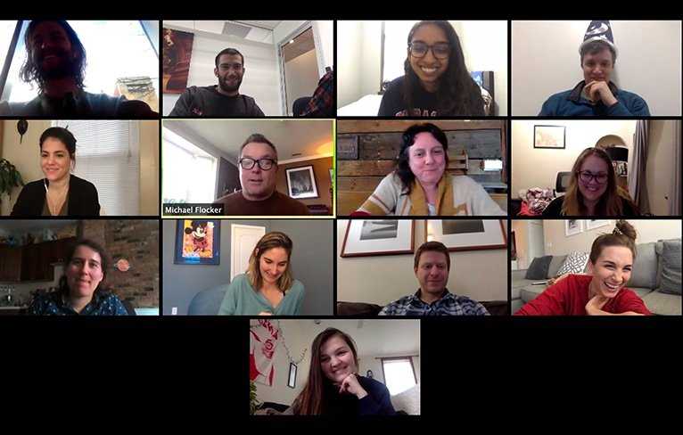 Virtual team meeting